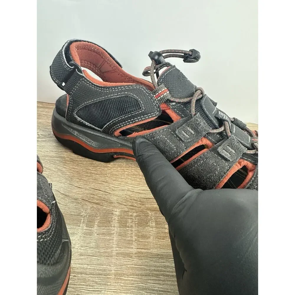 KEEN Men’s Waterproof Hiking Sandals Black Red US 11.5 EU 45 American Built